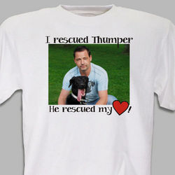 Personalized Rescued Pet Photo T-Shirt