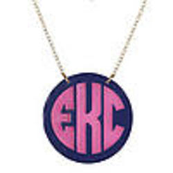 Acrylic Cannes Two-tone Monogram Necklace