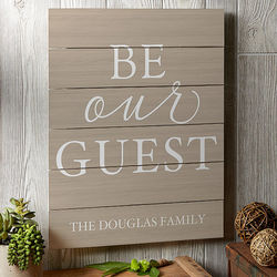 Personalized Guest Room Wood Plank Sign