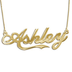 Personalized Gold-Plated 'Coca Cola' Font Name Necklace