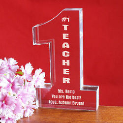 Number One Teacher Personalized Award