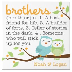 Personalized Brothers Meaning Canvas Print