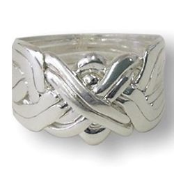 8 Band Sterling Silver Puzzle Ring