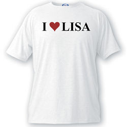 Men's Personalized I Love Her T-Shirt