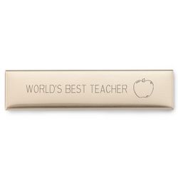 Teacher's Personalized Brass Name Plate