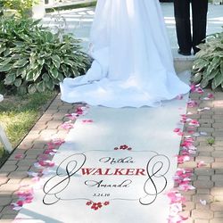 Timeless Personalized Wedding Aisle Runner