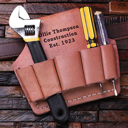 Personalized High Quality Leather Tool Belt Attachment