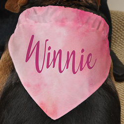Personalized Dog Bandana with Watercolor Design