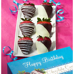 Happy Birthday Chocolate Dipped Strawberries