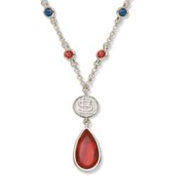 Crystal Necklace with St. Louis Cardinals Logo Charm