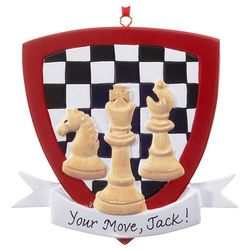 Personalized Chess Game Christmas Ornament