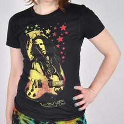 Bob Marley Lights Down Low Lady's T-Shirt