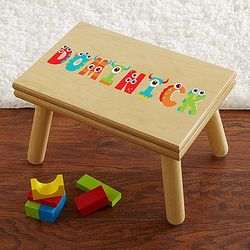 Personalized Fun Letters Step Stool