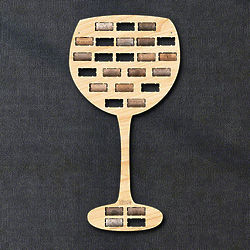 Wine Glass Wine Cork Holder Bar Sign