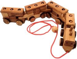 Construction Train 3D Brain Teaser Wooden Puzzle