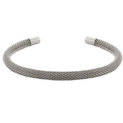 Tiffany Inspired Thin Mesh Stainless Steel Cuff Bracelet