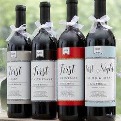 A Year of Firsts Personalized Milestone Wine Labels