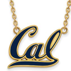 California Berkeley Large Gold-Plated Enamel Pendant