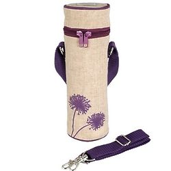 Purple Dandelion Insulated Water Bottle Bag