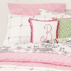 Pink Gingham Twin Duvet Cover