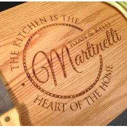 The Kitchen is the Heart of the Home Personalized Cutting Board