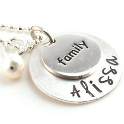 Personalized Hand-Stamped Family Necklace