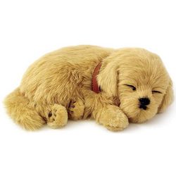 Realistic Breathing Golden Retriever Stuffed Dog