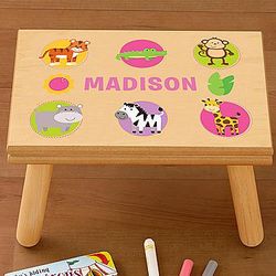 Personalized Silly Safari Step Stool