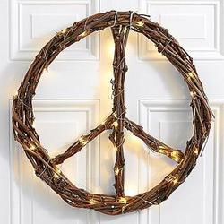 Peace of Nature Wreath with Lights