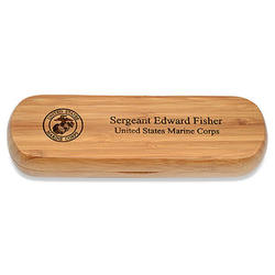 Personalized Marines Bamboo Pen and Box