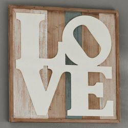 Hand-Painted Wooden Love Wall Art