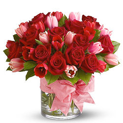 P.S. I Love You Pink and Red Bouquet
