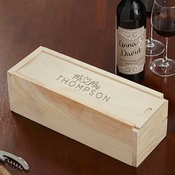 Infinite Love Engraved Wedding Wood Wine Box