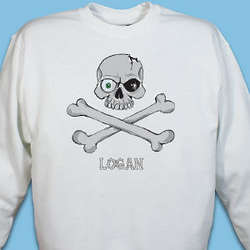 Personalized Skull and Crossbones Sweatshirt