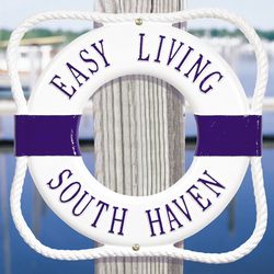Personalized Boating White Life Ring Plaque