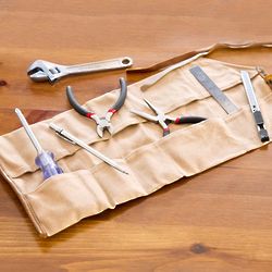Tool Set with Canvas Carrying Pouch