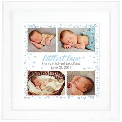 Custom Photo Littlest Love Framed Print in Blue
