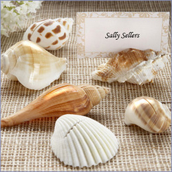 Shells by the Sea Authentic Shell Placecard Holder & Placecard