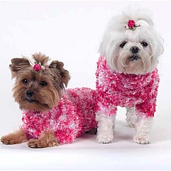 Funky Fur Pink Dog Sweater