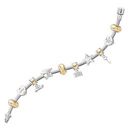 Personalized 10-Charm Bracelet For 2011 Graduates