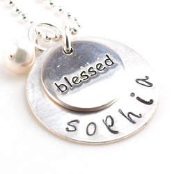 Personalized Hand-Stamped Blessed Necklace