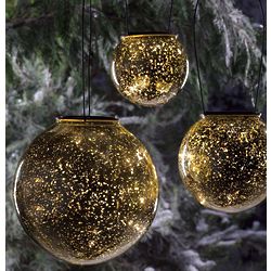 Mercury Glass Solar Globes
