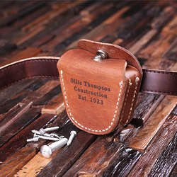 Personalized Leather Tool Belt Pouch