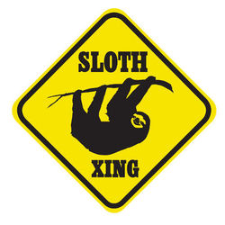 Crossing Sloth Sign