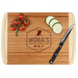 World Famous BBQ Personalized Bamboo Cutting Board