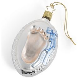 Blue First Step Christmas Ornament