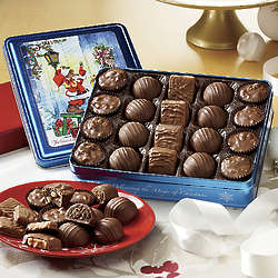 Chocolates and Truffles Holiday Gift Tin