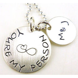 Personalized You're My Person Hand-Stamped Necklace