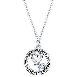 Always Sisters Necklace with Cubic Zirconia