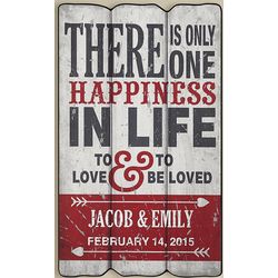Personalized Happiness in Life Wall Plaque